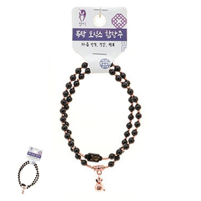 여자염주팔찌 목탁염주팔찌합장주 불교 기원 팔찌 오닉스 목탁 안정 화해 띠 합장주 염주 양