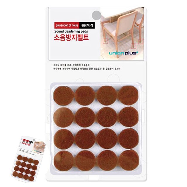 원형 소음방지 스티커, 18mm 바닥 보호 펠트 - 의자발