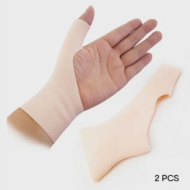 살색 손목보호대 실리콘 2p - 양손 사용 가능 약13x6cm 편안한 지지