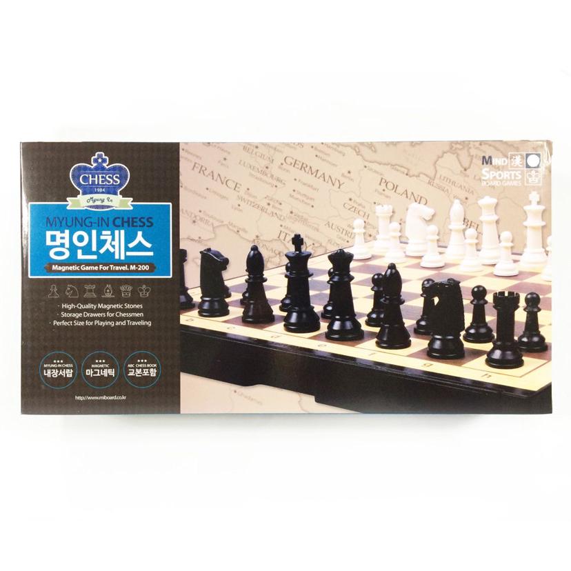 명인랜드 자석 체스 M-200 - 휴대용 학습 보드게임