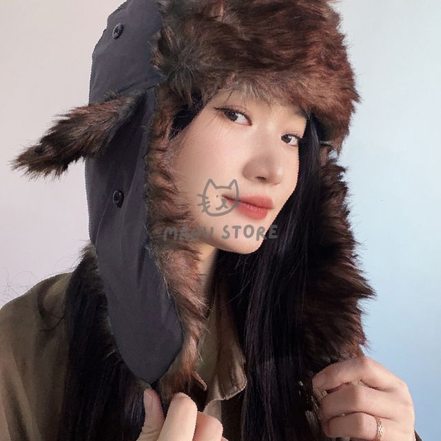싸이클복장 털방울모자 귀달이 군밤모자 그레이