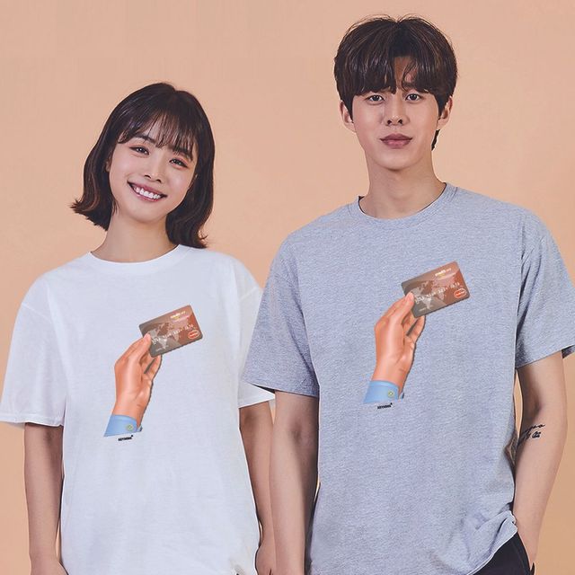 키밍 맨투맨 후드티 손 신용카드 여름반팔 라운드