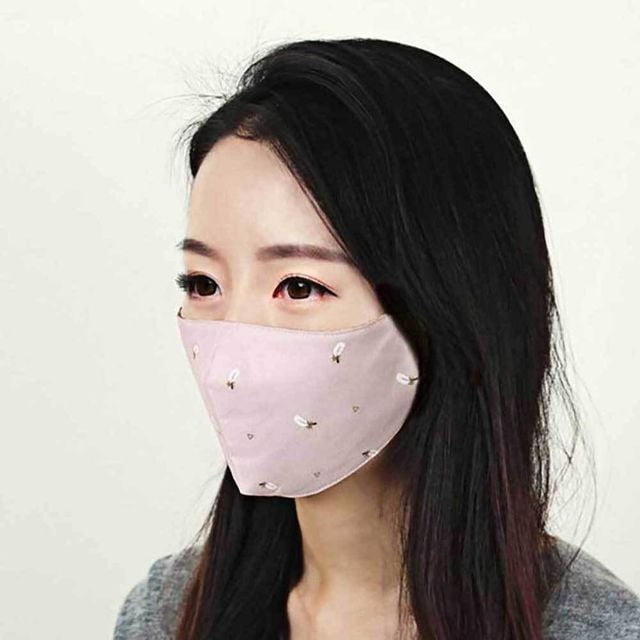 핑크 천 마스크, 재사용 면마스크 입체 패션마스크