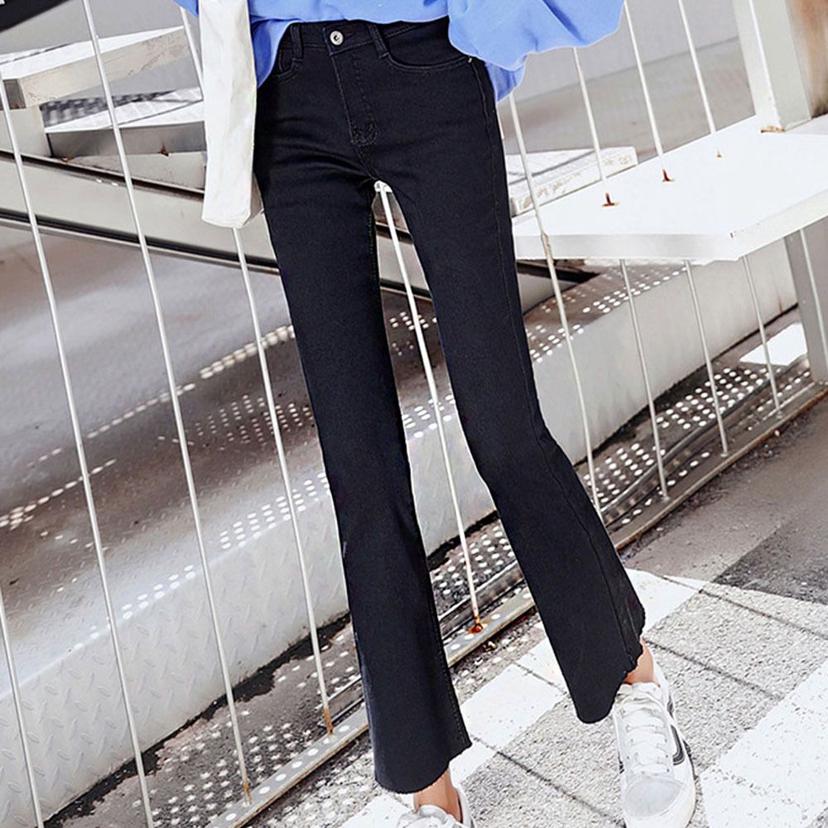 여성 스판 부츠컷 청바지 슬림 데일리 팬츠