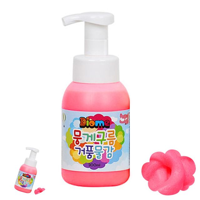 그리기수업 미술준비물 미술놀이 뭉게구름 거품물감 300ml 형광빨강