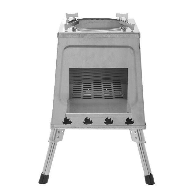 접이식 화목난로 35x47cm 실버 야외화목난로 가정용화목난로 미니화목난로