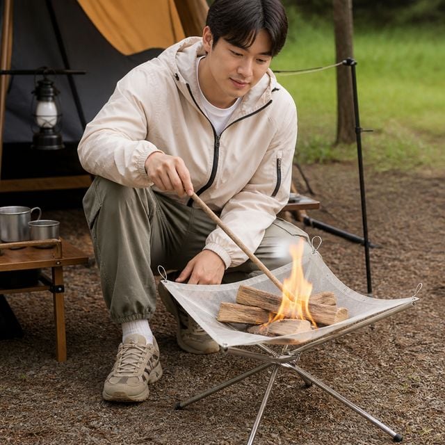 캠핑 화로대 미니 장작 화롯대 접이식 경량 바비큐 그릴