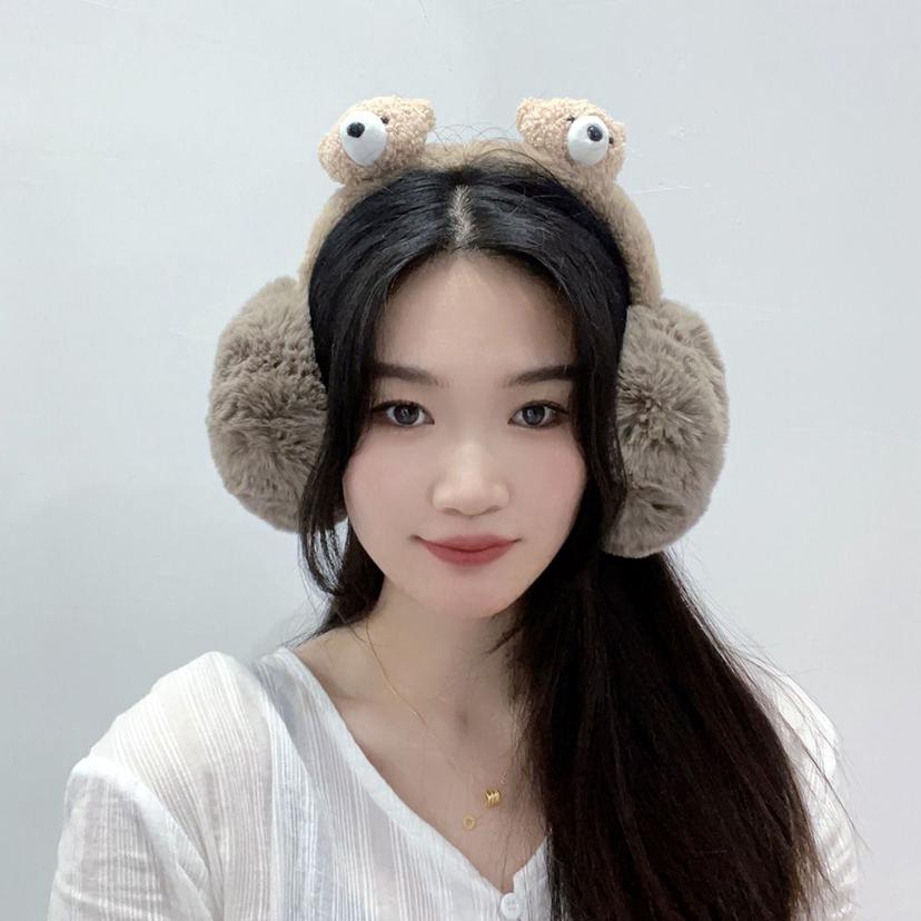 큐티베어 퍼 귀마개, 겨울 캐릭터 이어머프 보온용