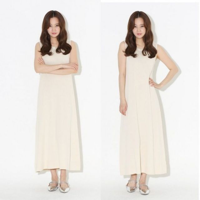 스타일 더하기 958 민소매 니트 롱원피스 여름 레이어드 코디