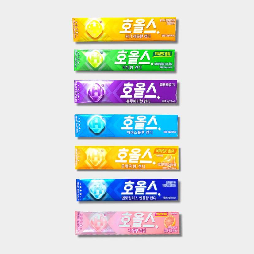 호올스 사탕 캔디 7종 세트 시원한 목캔디 모음