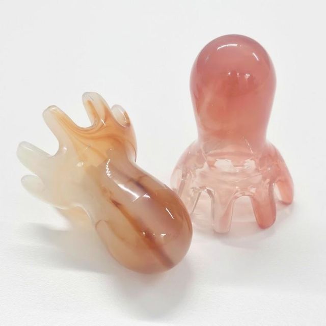 문어 두피 만능 괄사 중형 지압 마사지 기 머리 페이스 림프순환