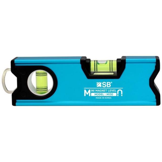 블루 미니 수평기 정밀도 마그넷 수평계 150mm 레벨기 계측기