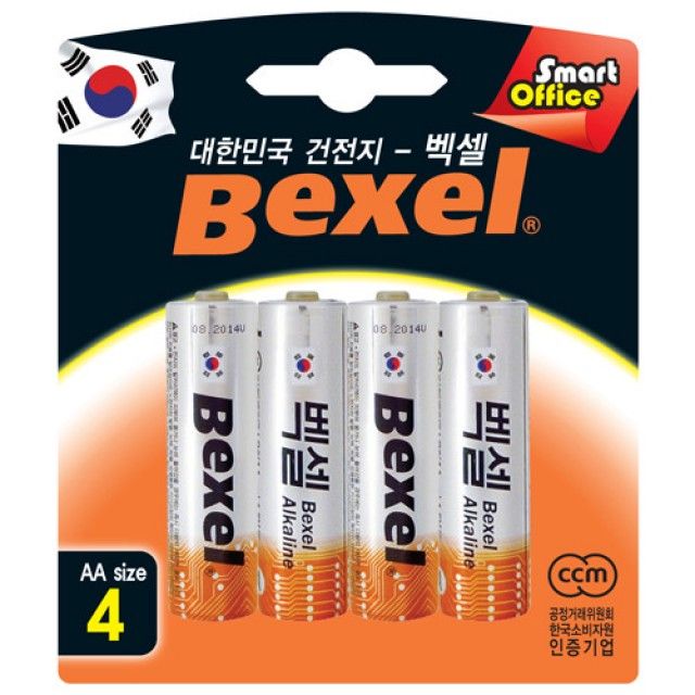 벡셀 알카라인 건전지 AA4 4개입 장기 사용형