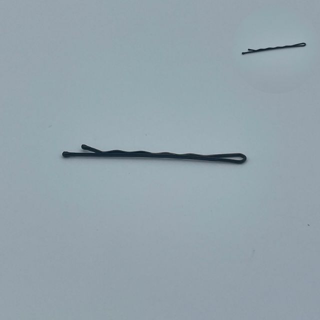 검정실핀 웨이브핀 헤어핀 블랙 6cm