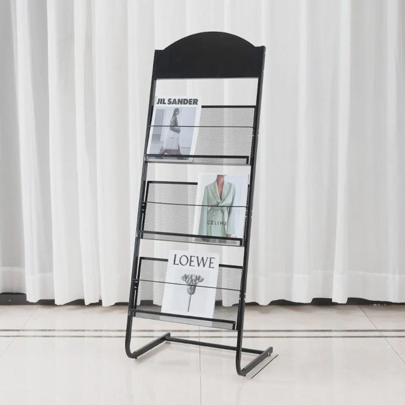 철제 잡지꽂이 책 진열대 48cm - 신문 및 홍보물 선반