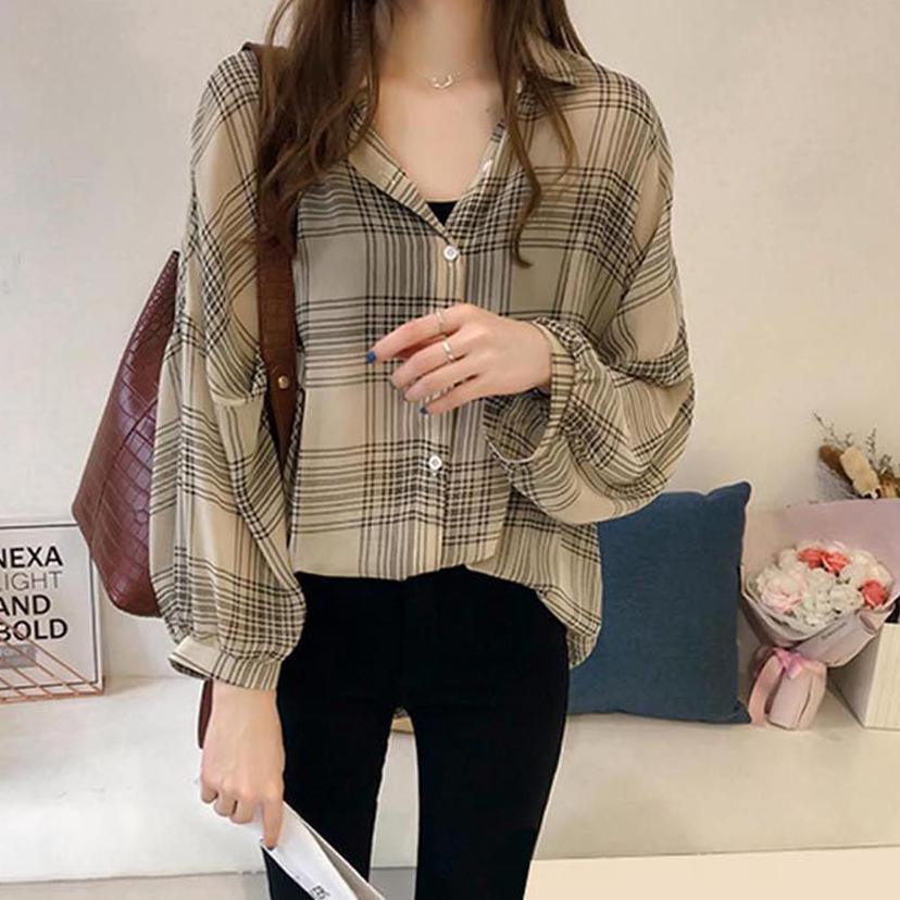 여성 레이온 체크 셔츠 가을 겨울 레이어드 남방