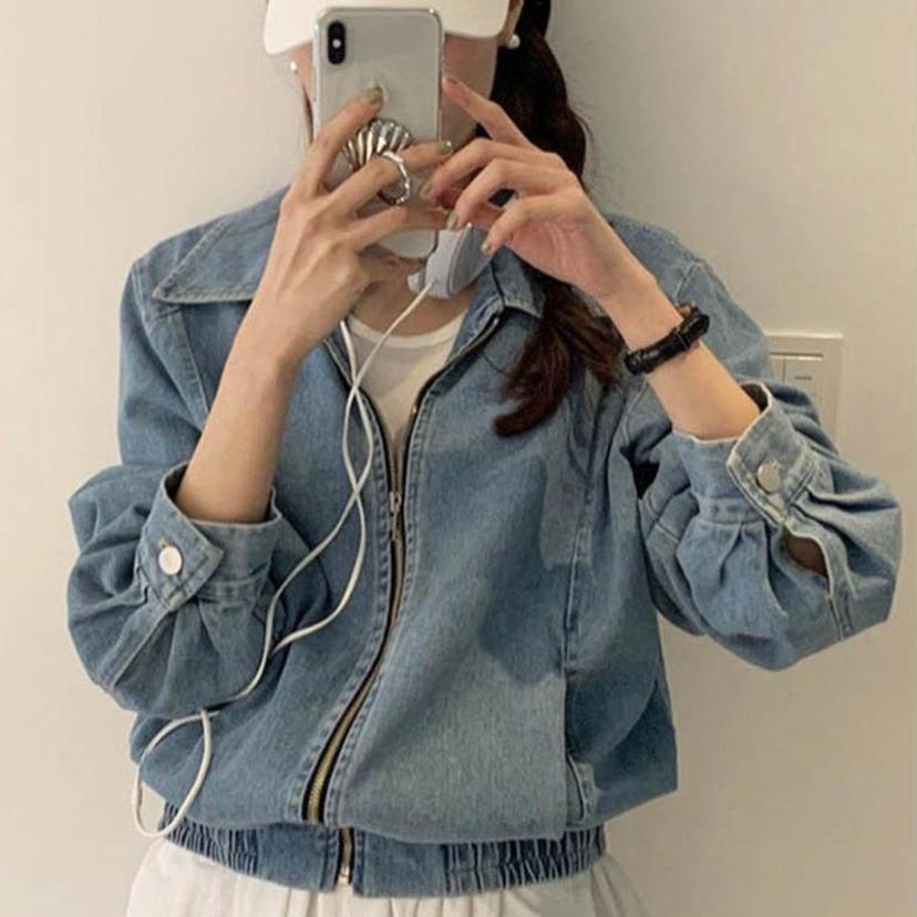 여성 아메리칸 청자켓 데일리 캐주얼 데님 재킷 코디