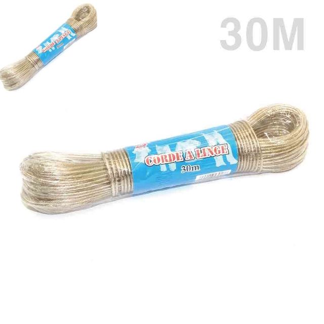 PVC 코팅 와이어 줄 30M 와이어로프 로프끈 로프줄 휴대용빨래줄