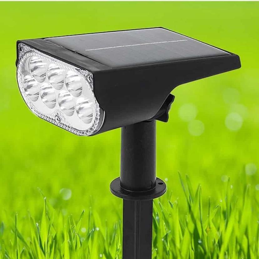 LED 태양광 정원등 7구 웜색 조경 조명 야외등