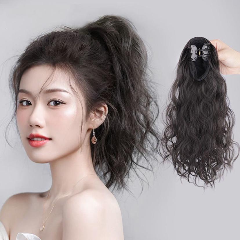 웨이브 포니테일 집게핀 가발 긴머리 묶음머리 피스