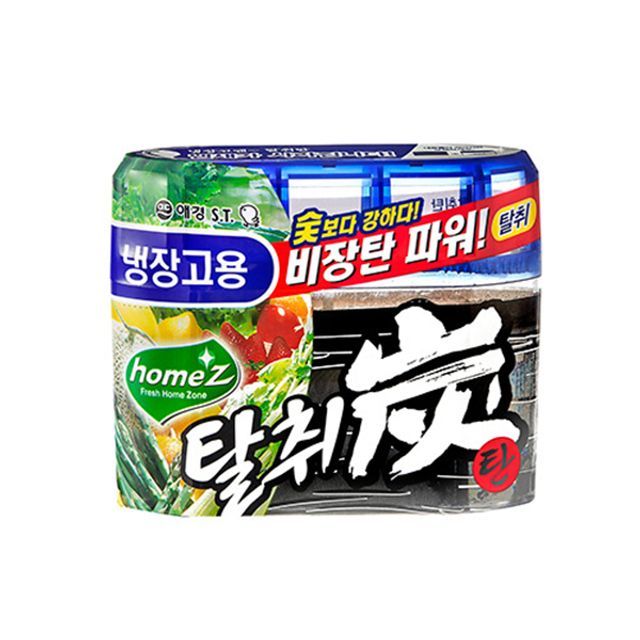 애경 비장탄 냉장고용 탈취제 1P - 천연 숯 기반 냉장고 탈취