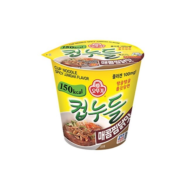 오뚜기 컵누들 매콤찜닭맛 컵라면 45.5g 6개입 - 찜닭 풍미 라면