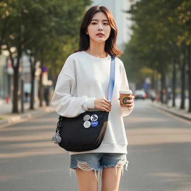 코켄즈 배색 캐주얼 패션 크로스백 호보백 투톤 캐주얼 가방 배색 크로스 커플 남녀공용