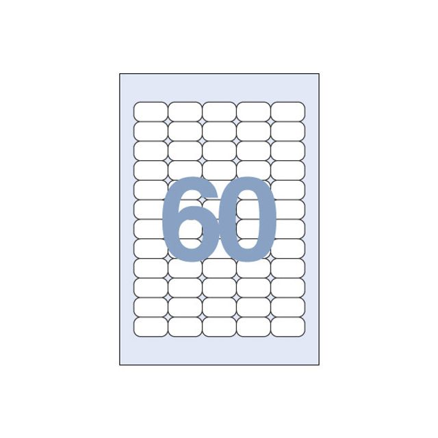 세모네모 라벨지 100매 C 3019 (60칸) - 실용형 중소형 라벨지
