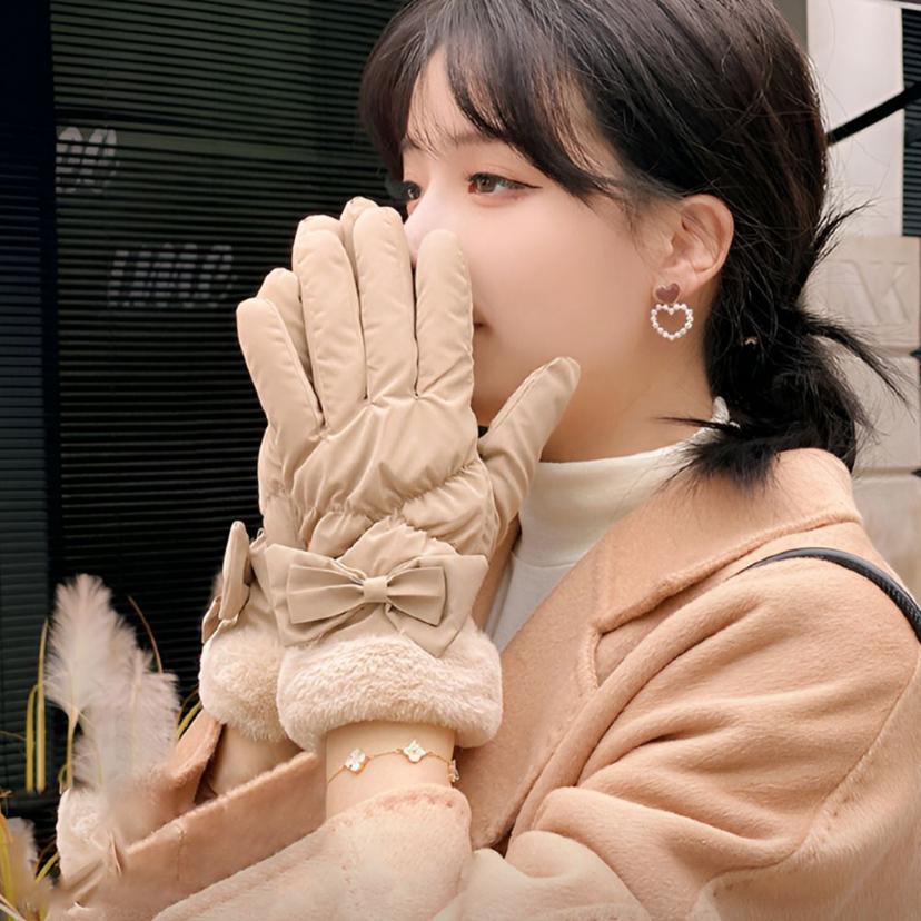 여성 패딩 장갑 스마트폰 터치 가능 방한 겨울 장갑
