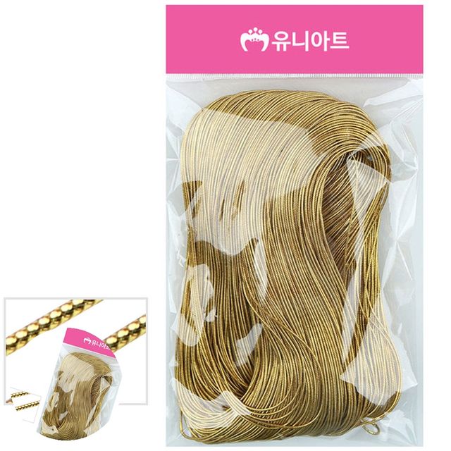 공예끈 비즈공예부자재 공예 줄 약200yd 금색