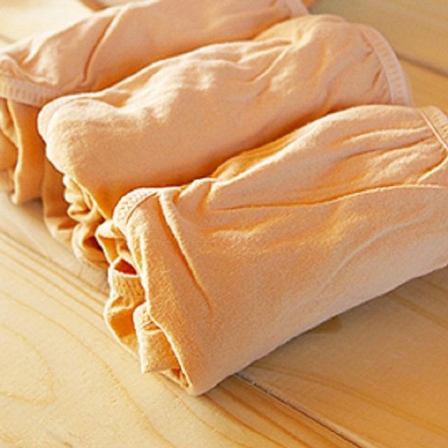 황토 천연 염색 여성 팬티 3입 - 위생적인 건강 언더웨어