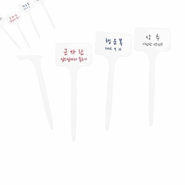 꽂이형 화분 꽃 이름표 식물 라벨 네임택 20개입 식물이름표 수목표찰 꽃이름표 수목명찰