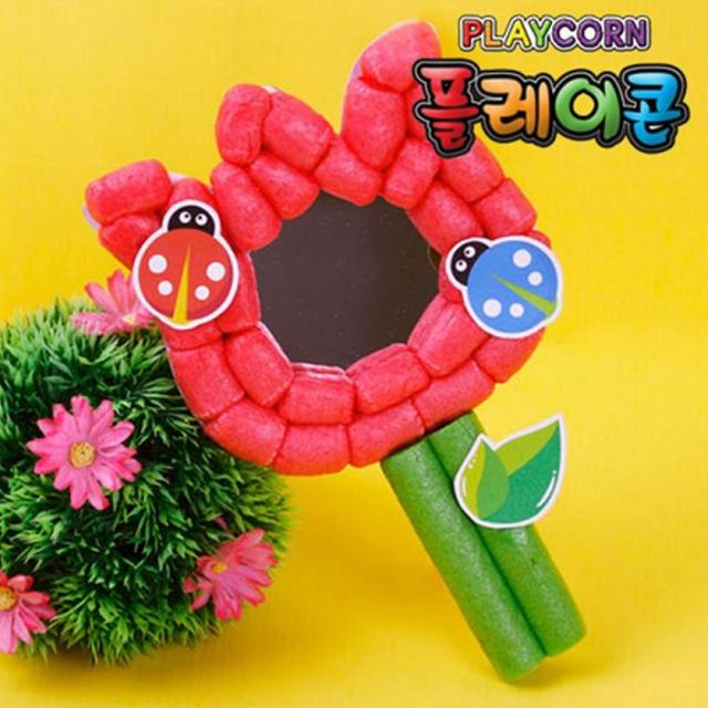 튤립손거울 만들기 손거울 튤립 영아놀이 만들기교구 놀이키트 어린이미술용품