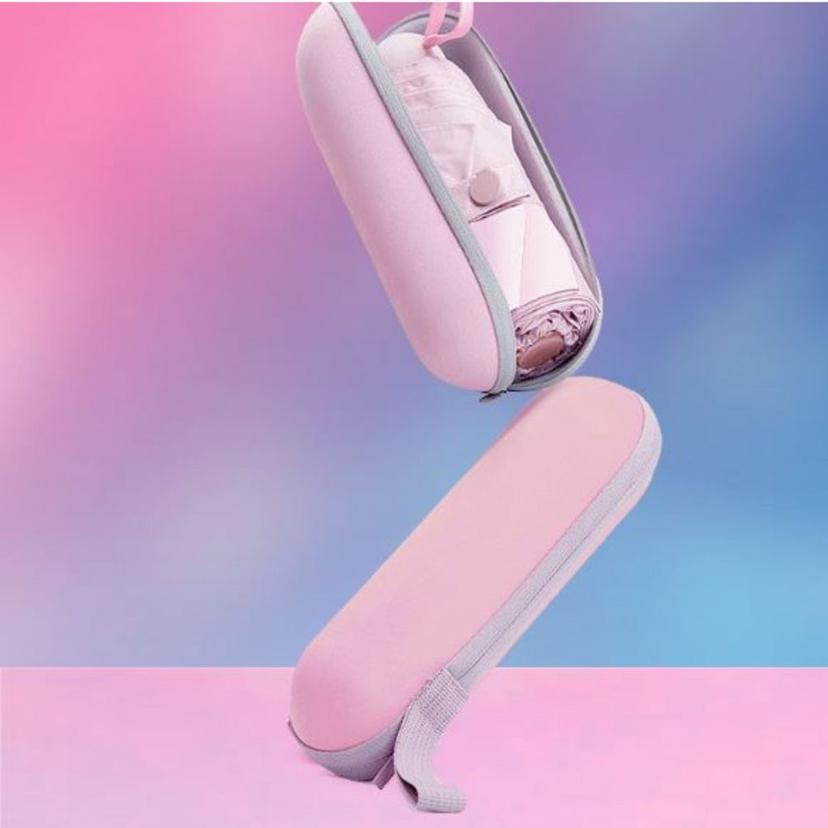 초경량 캡슐 우산 알약 케이스 포함 휴대용 양우산