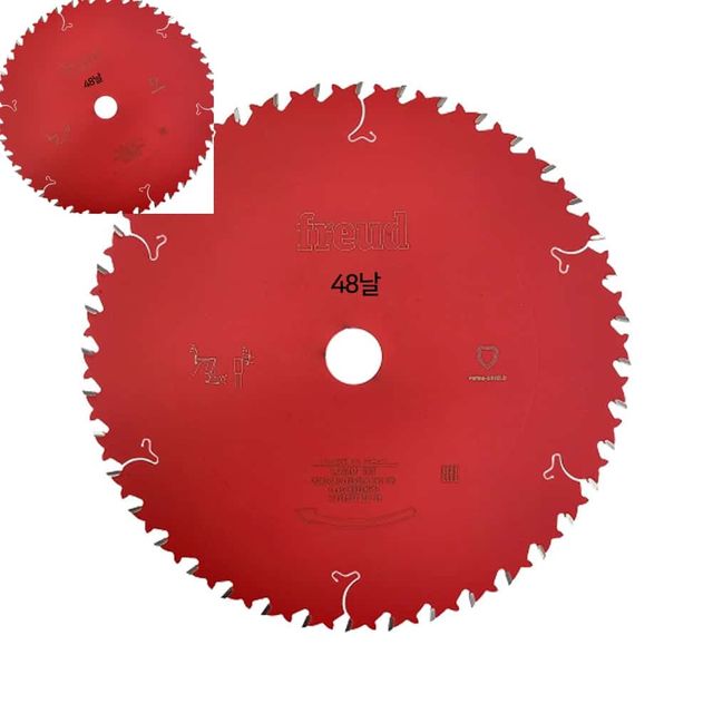 프레우드 목공용 원형톱날 48날 250mm, 원목 재단 컷쇼날