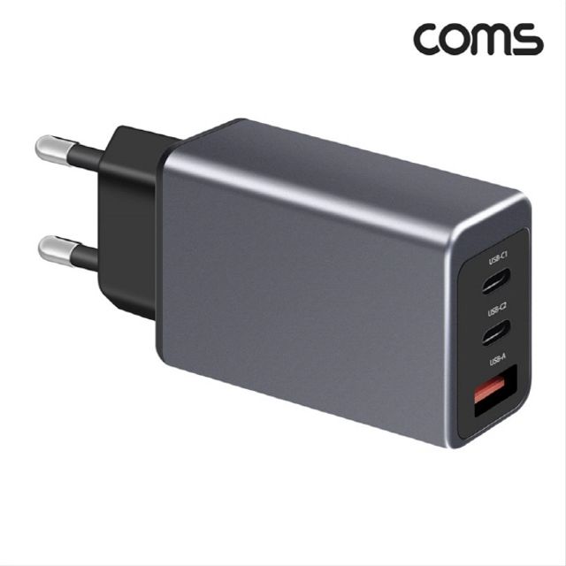 65W 3포트 GaN 고속 충전기 USB C PD3.0 PPS 지원