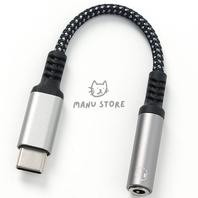 오디오변환케이블 어댑터 C타입 to 3.5mm 이어폰 변환 젠더 실버