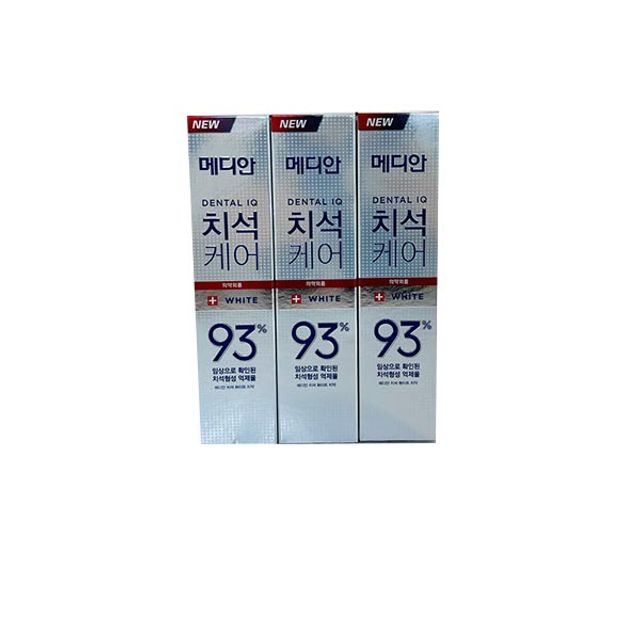 메디안 치석케어 화이트 치약 3개입 - 강력한 구강 관리