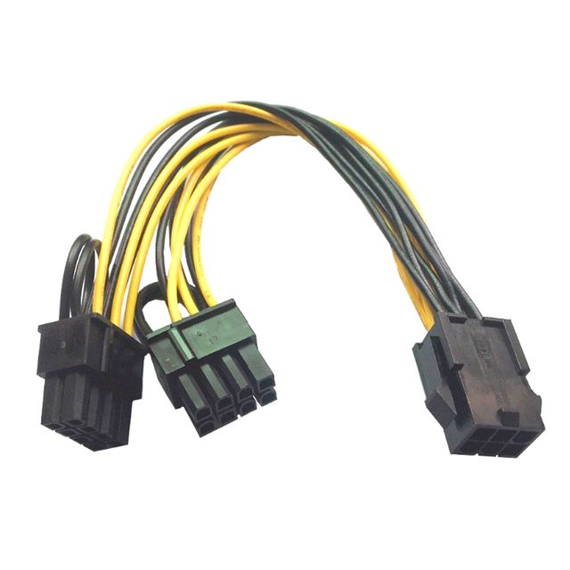VGA 6P to 8P+8P 케이블 0.2M T-6P-2X8P