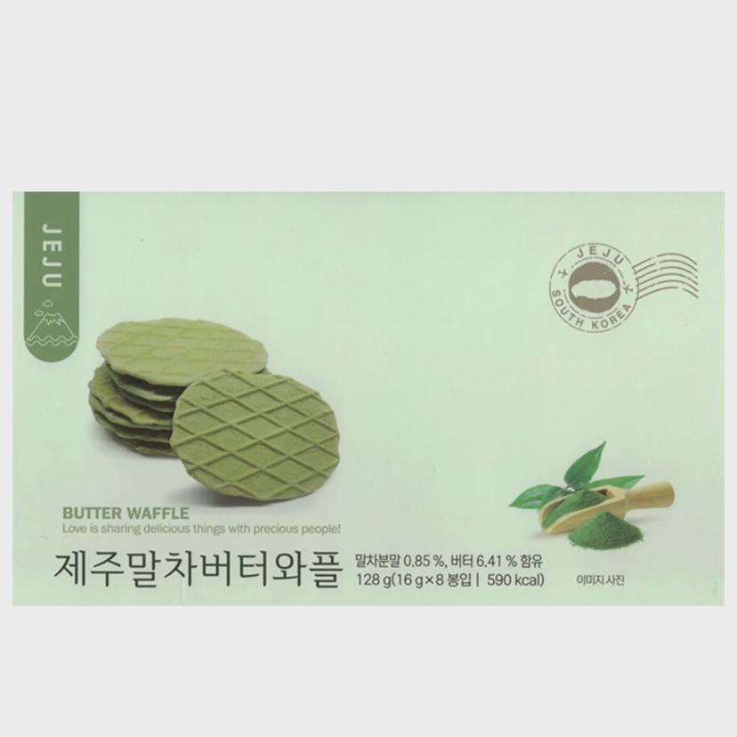 제주 말차 버터와플 8봉지 1박스 - 고소하고 진한 디저트