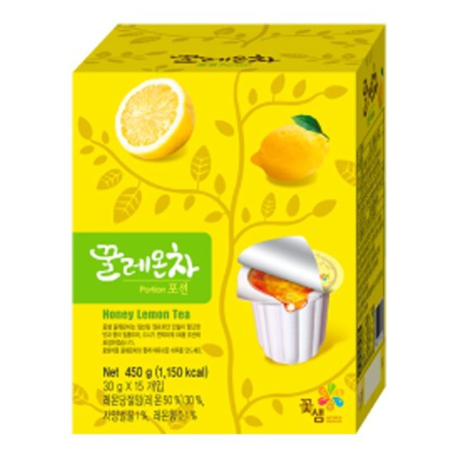 꽃샘 꿀레몬차 30g x 15개입 스틱형 액상차