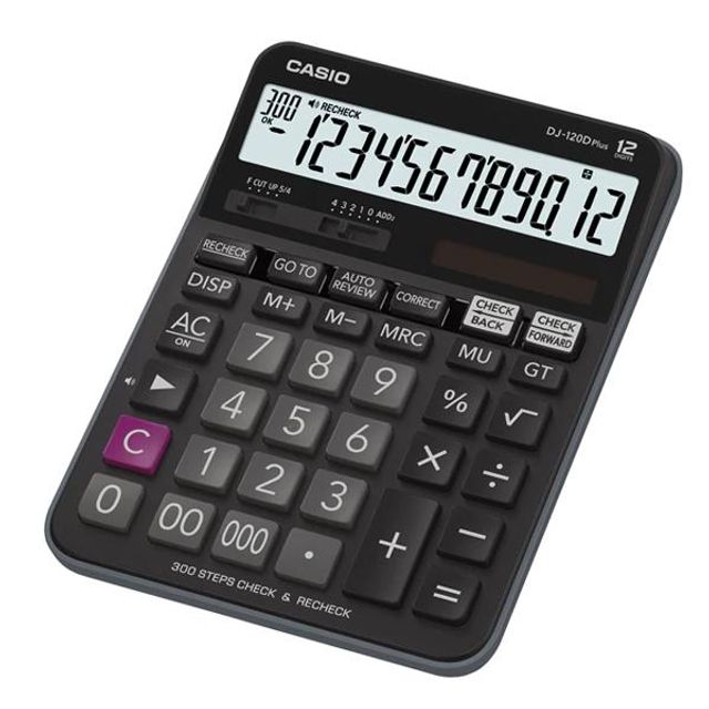 카시오 계산기 DJ-120D PLUS - 12자리 일반 계산기