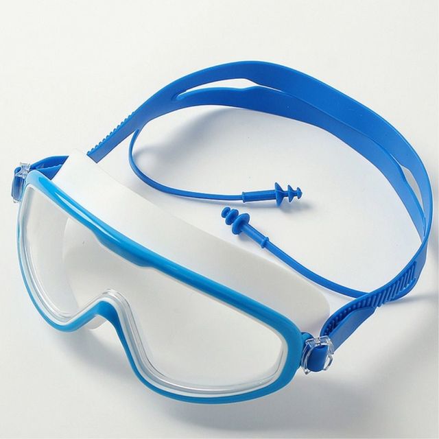블루돌핀 고글 물안경 15x6.5cm 블루화이트