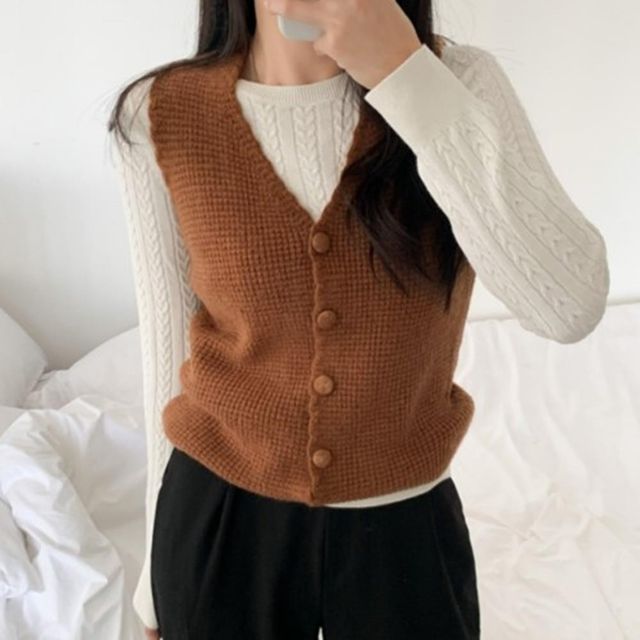 여자조끼코디 여성베스트 겨울 베스트코디 루즈핏