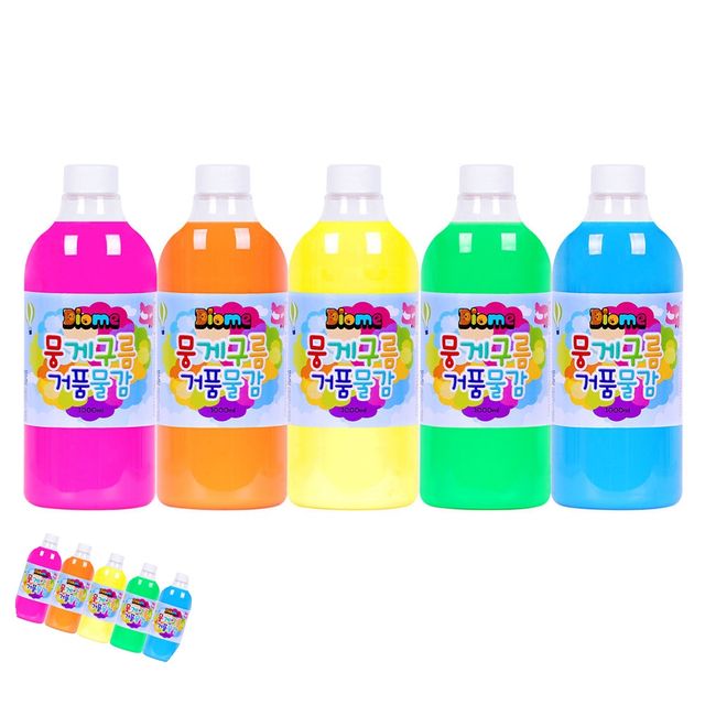 미술활동 미술준비물 미술놀이 뭉게구름 거품물감 리필 1000ml 5색 세트