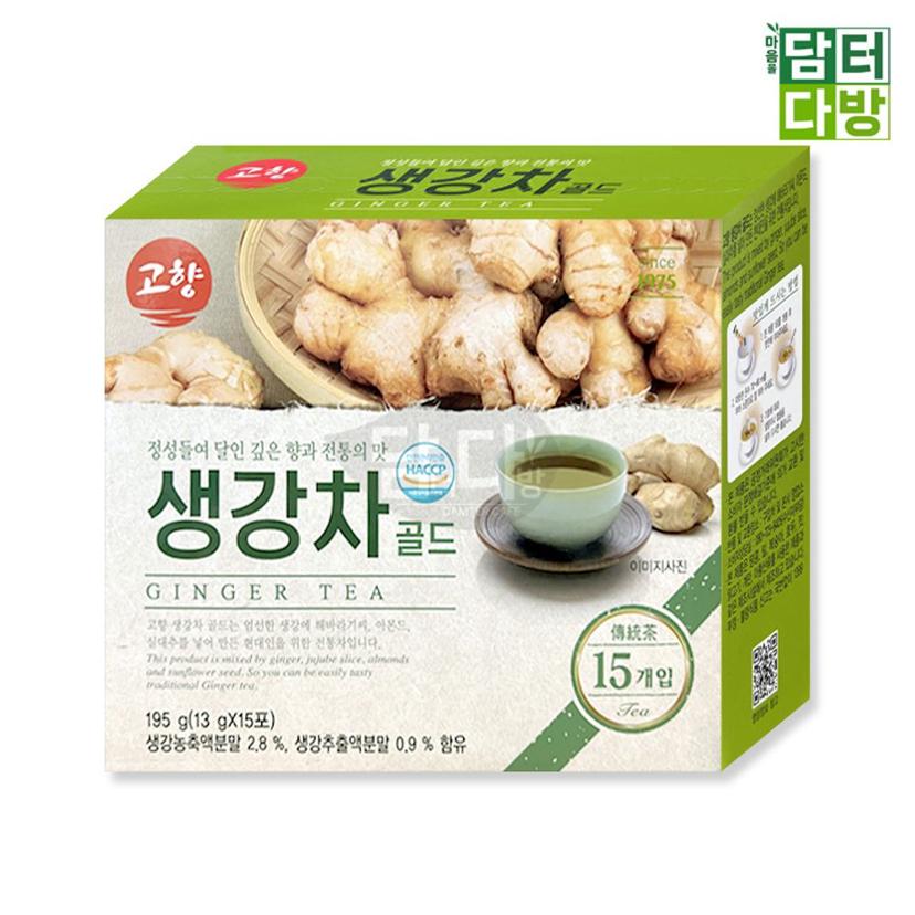 고향 생강차 골드 15스틱 - 알싸하고 따뜻한 건강차