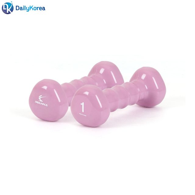 아이워너 PVC 삼각 컬러 아령 1kg 스위트라일락 - 여성 홈트레이닝