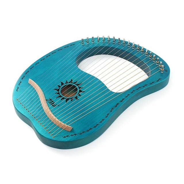 마호가니 19음계 리라 미니하프 블루그린