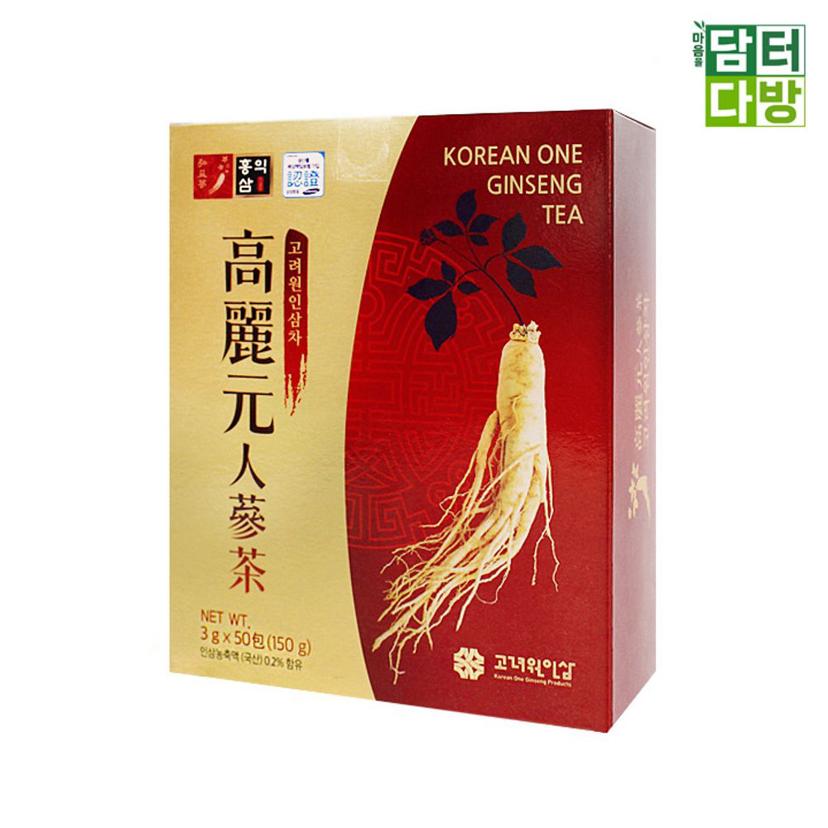 고려원 인삼차 50포 5박스 세트 건강차 선물용