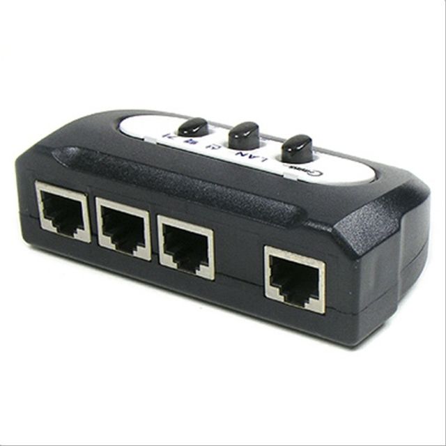 UTP LAN 수동 선택기 3대1 RJ45 랜 스위치 분배기